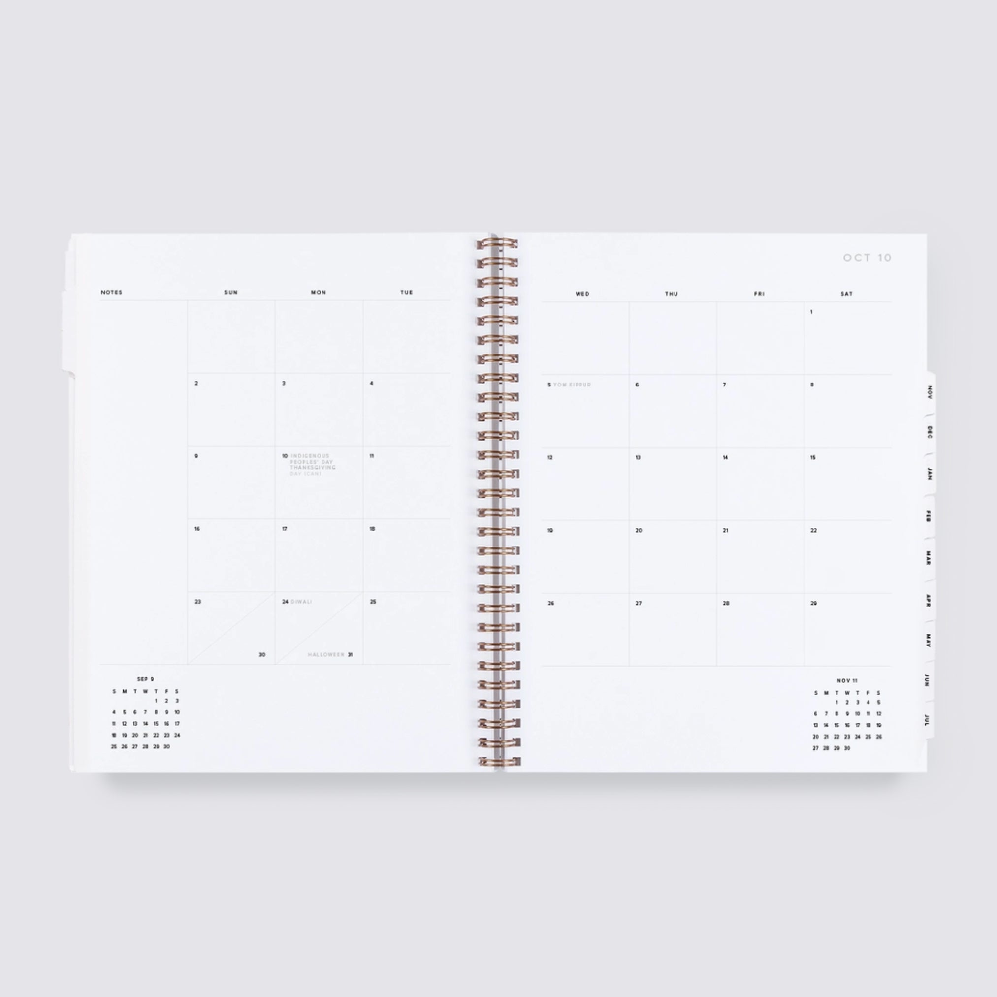 Academic Year Task Planner month overview