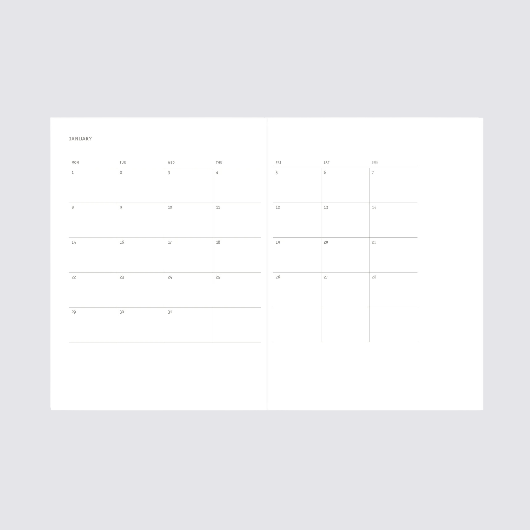 2024 Klasyk Weekly Diary - Toffee