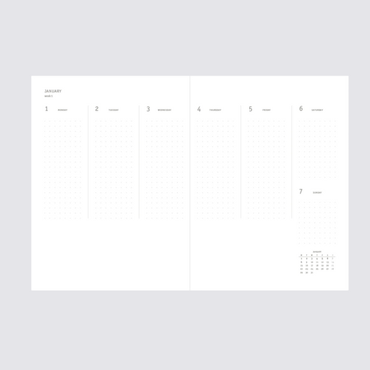 2024 Klasyk Weekly Diary - Toffee