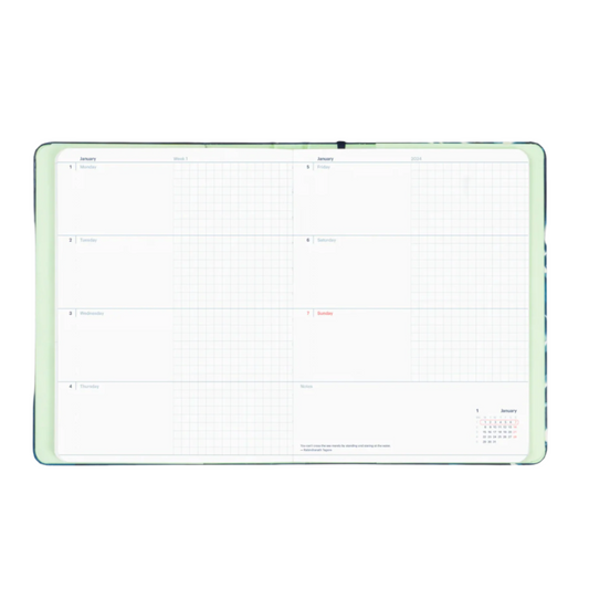 2024 Refillable Diary - Plain Navy