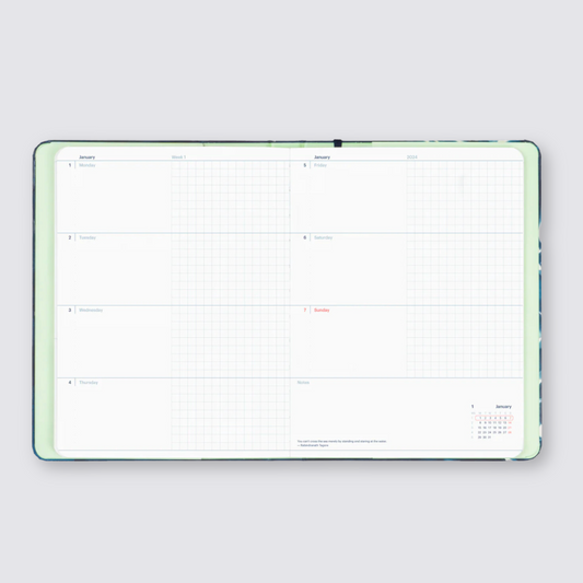 2024 Refillable Diary - Jade