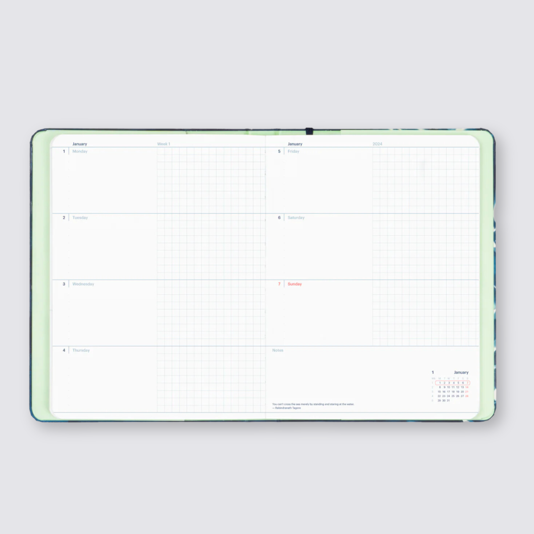 2024 Refillable Diary - Plain Forest