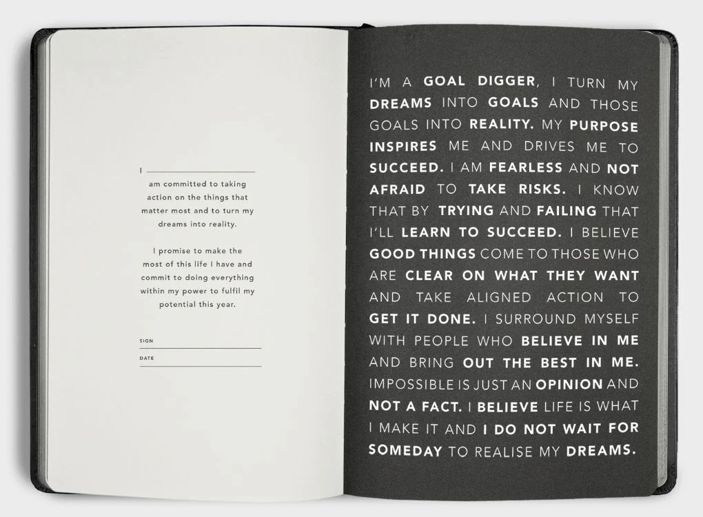 2026 Weekly Spread Diary - Black