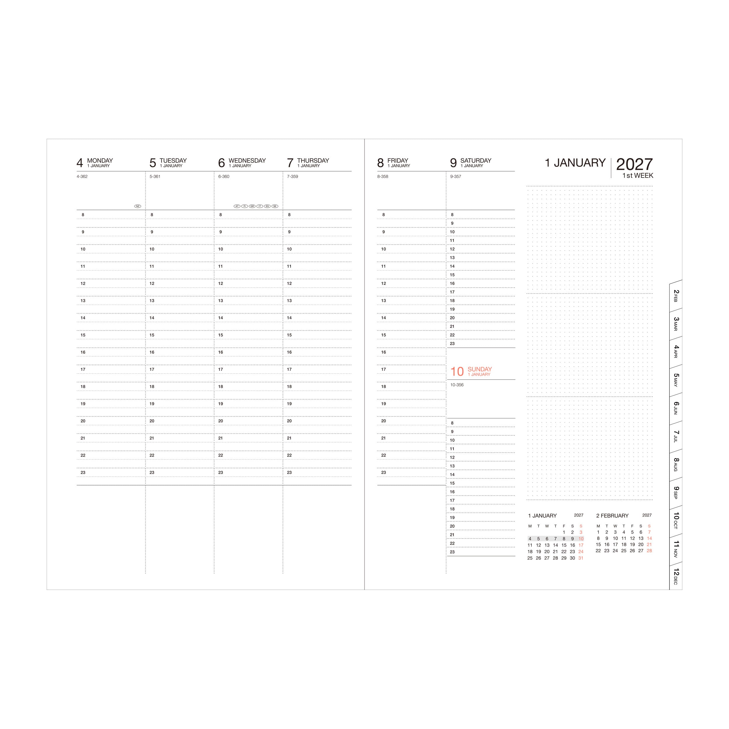 2026 - 2027 Diary A5 Colors - Purple