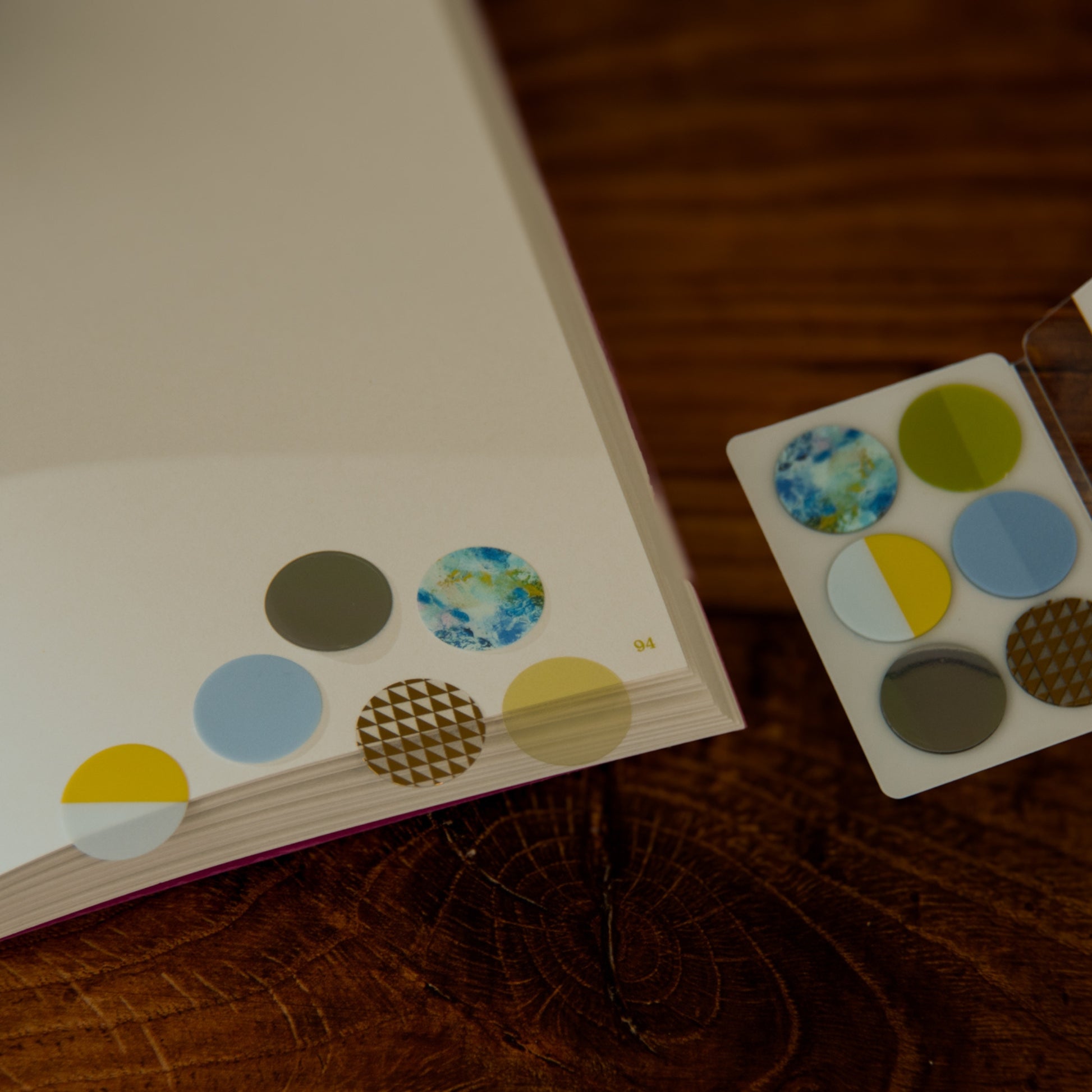 Coffret Decorative Stickers - Circle / Chiffon Yellow
