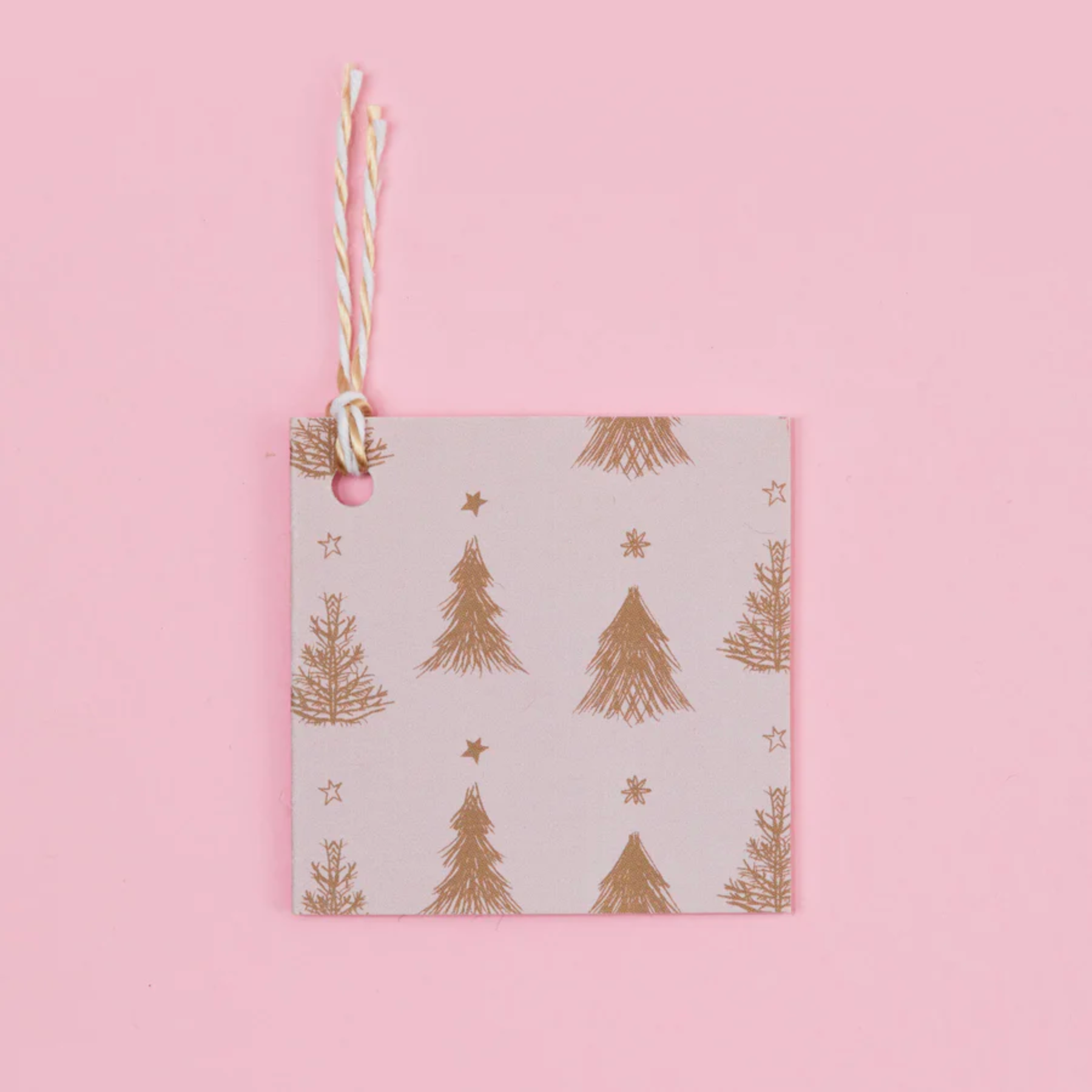 Gift Wrap Set - Pink Tree with Tags