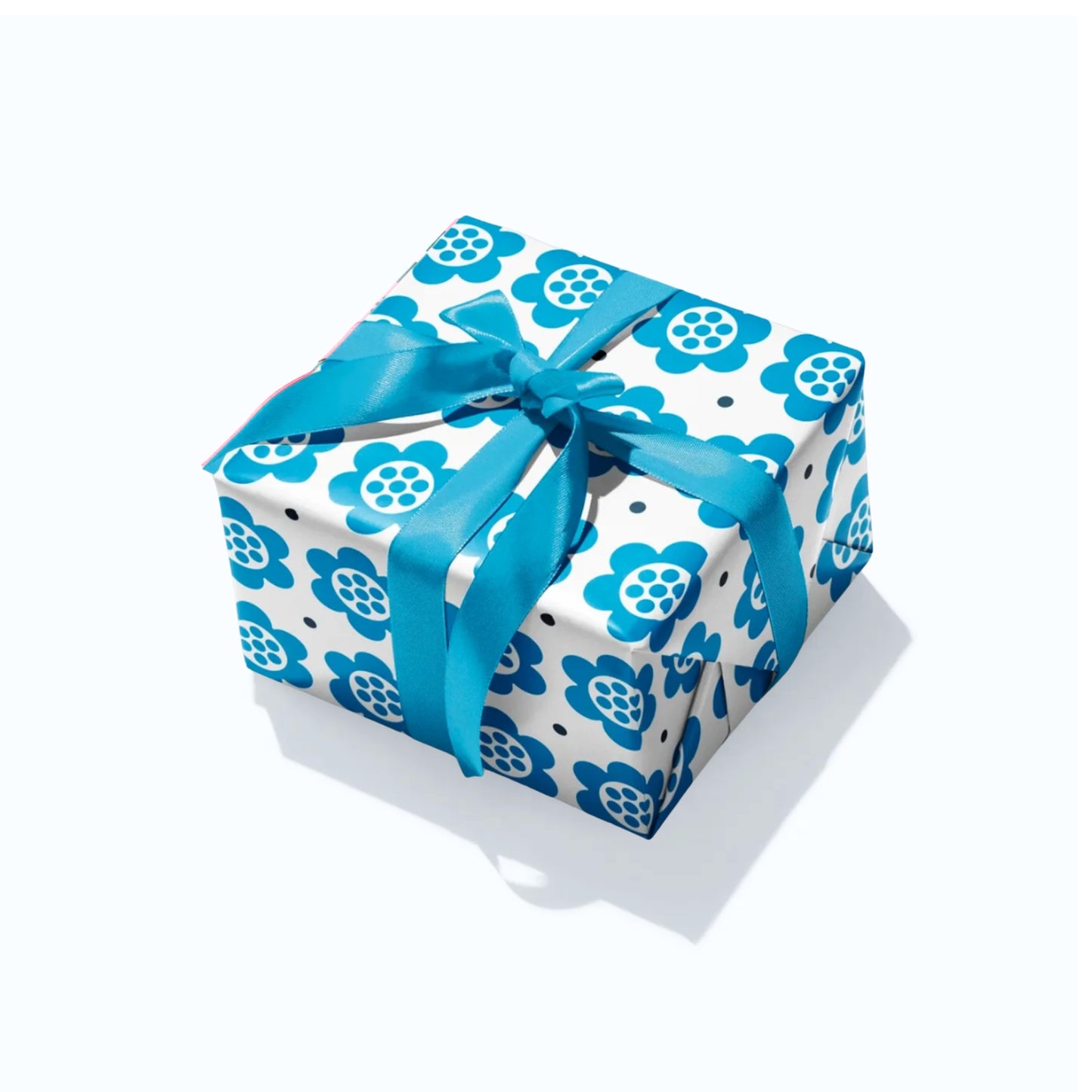 Gift Wrap Sheet - Blue Hornsea Flower Print