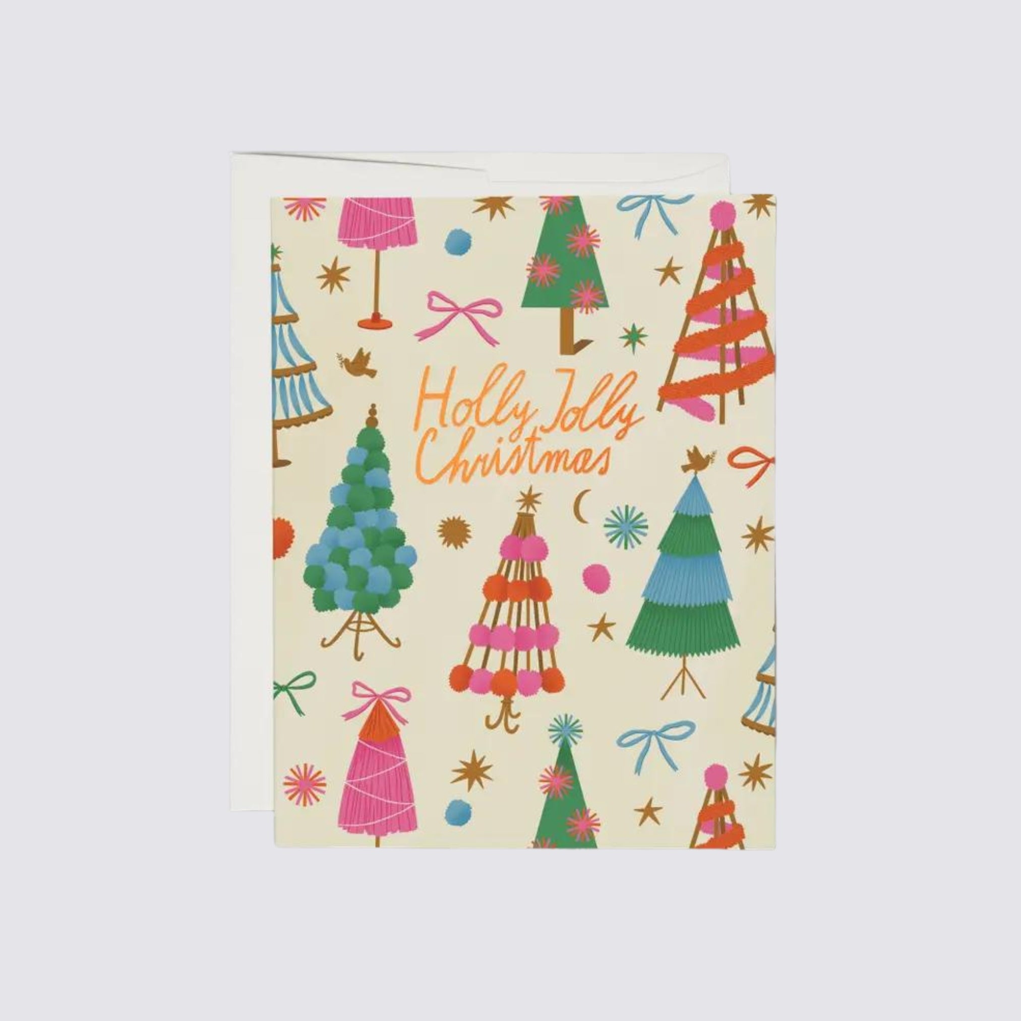 Christmas trees card with envelope