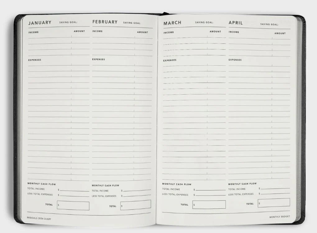 2026 Weekly Spread Diary 