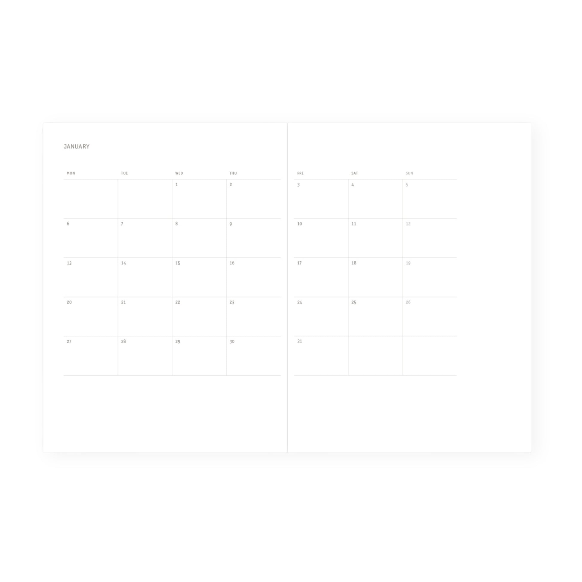 2025 Klasyk Weekly Diary - Ocean