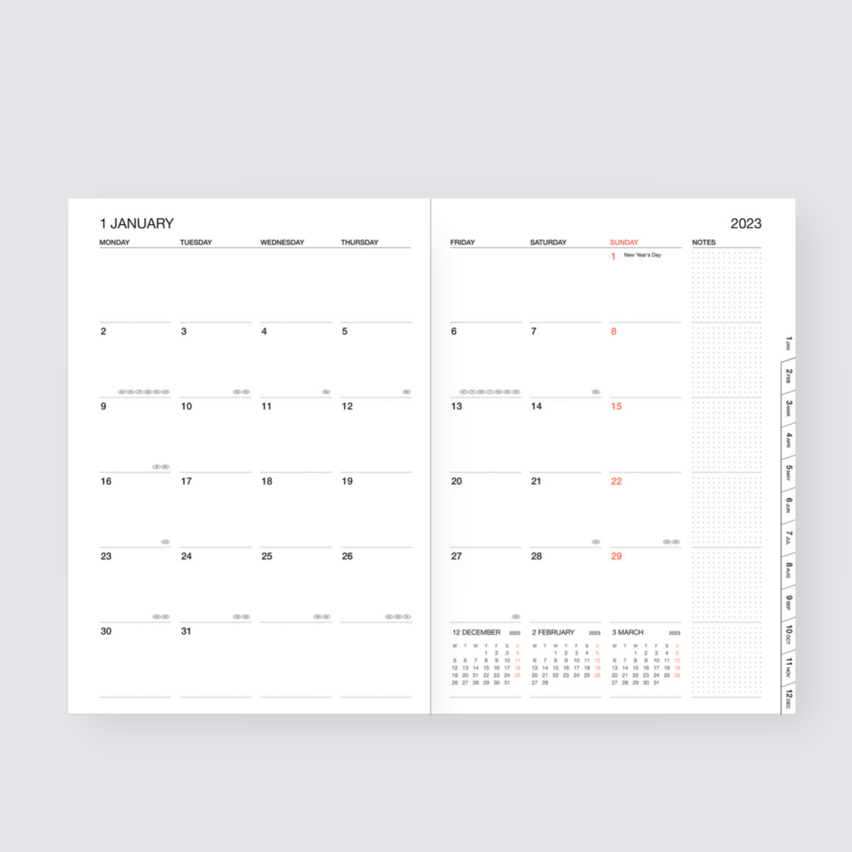 2024-2025 Colors Weekly A5 Diary - Yellow
