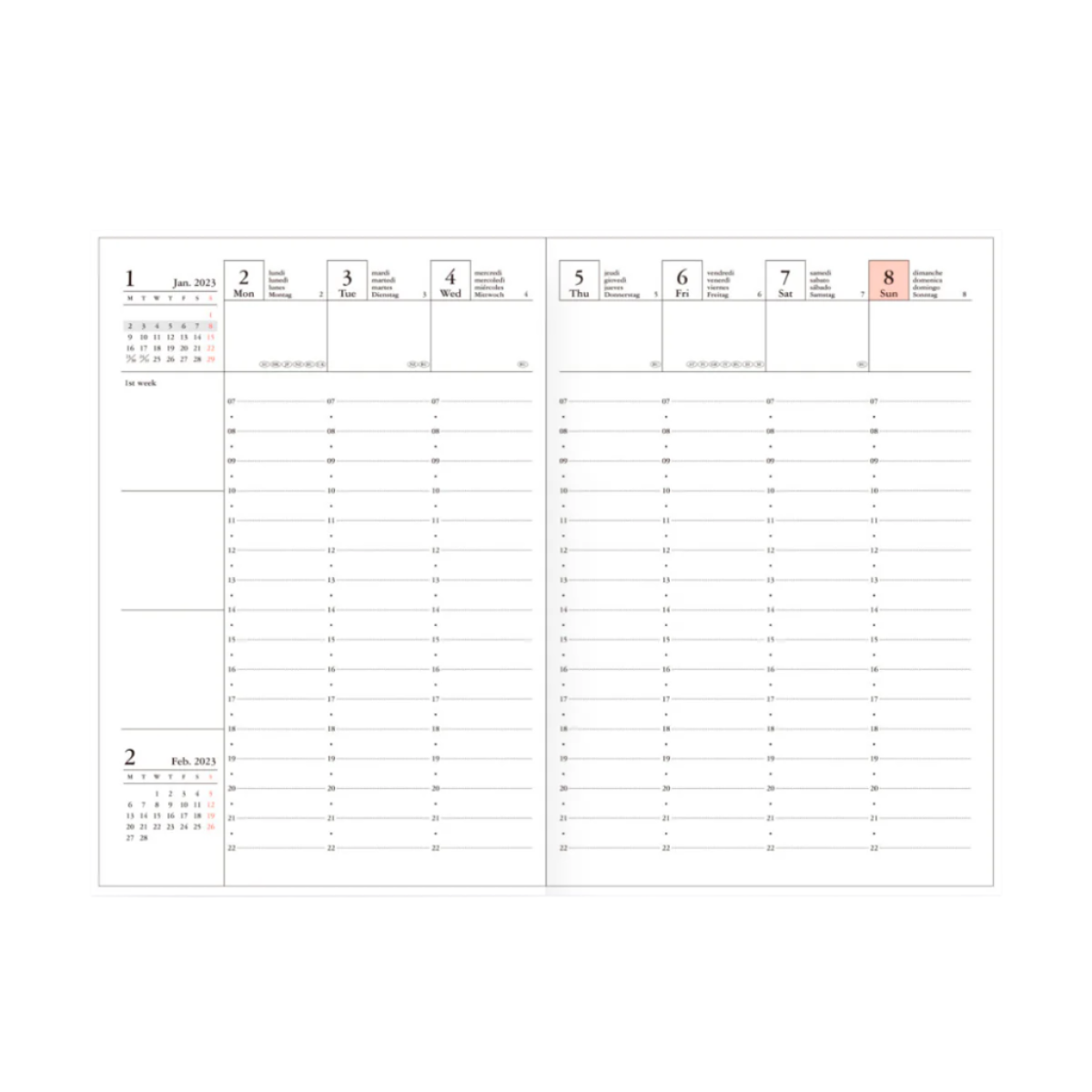 2024-2025 Colors Weekly A6 Diary - Pink