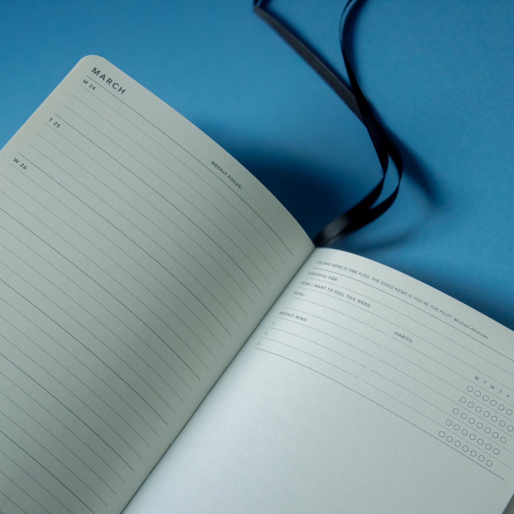 2025 A5 Weekly Notes Diary - Teal