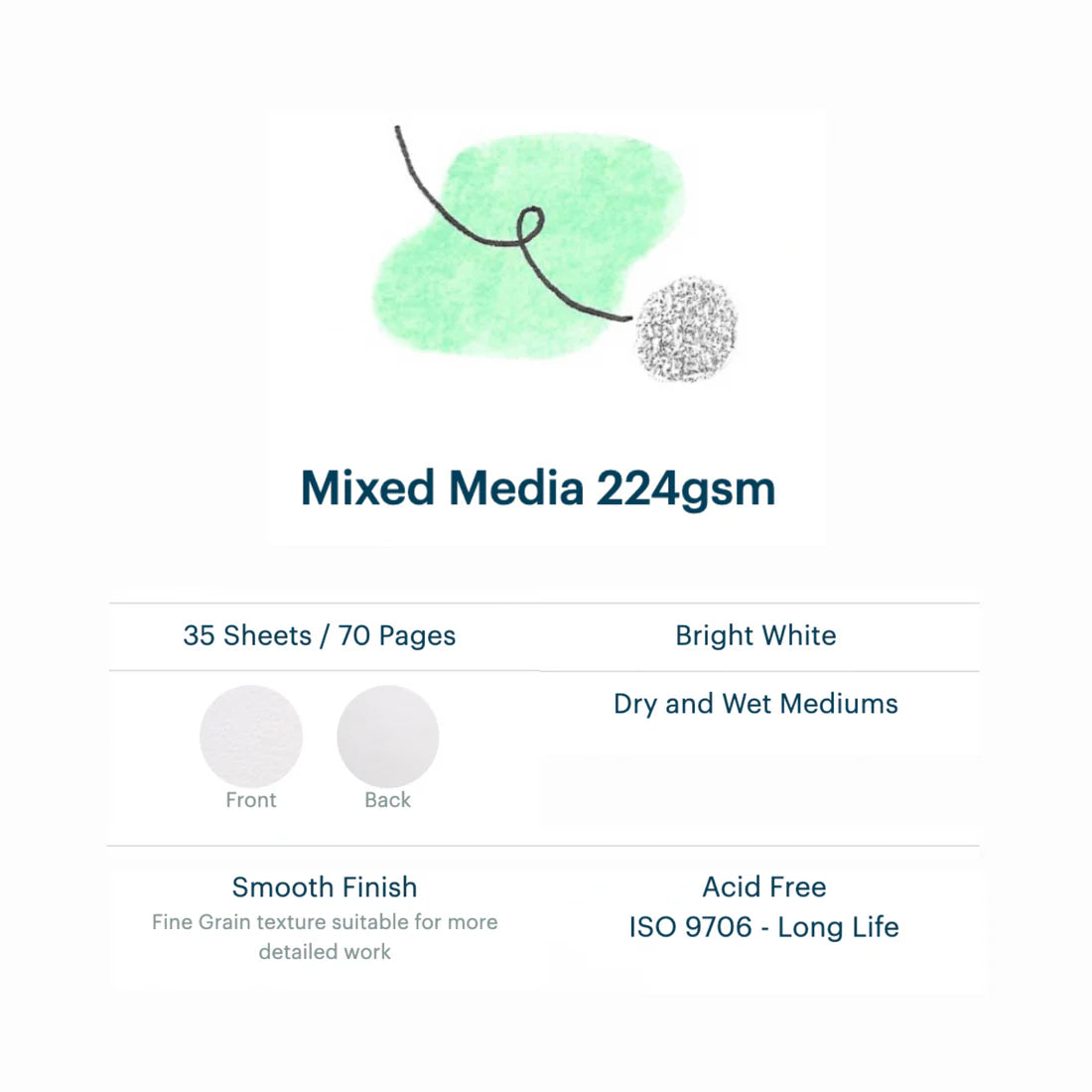 Refillable Wirebound Sketchbook - Plain Navy