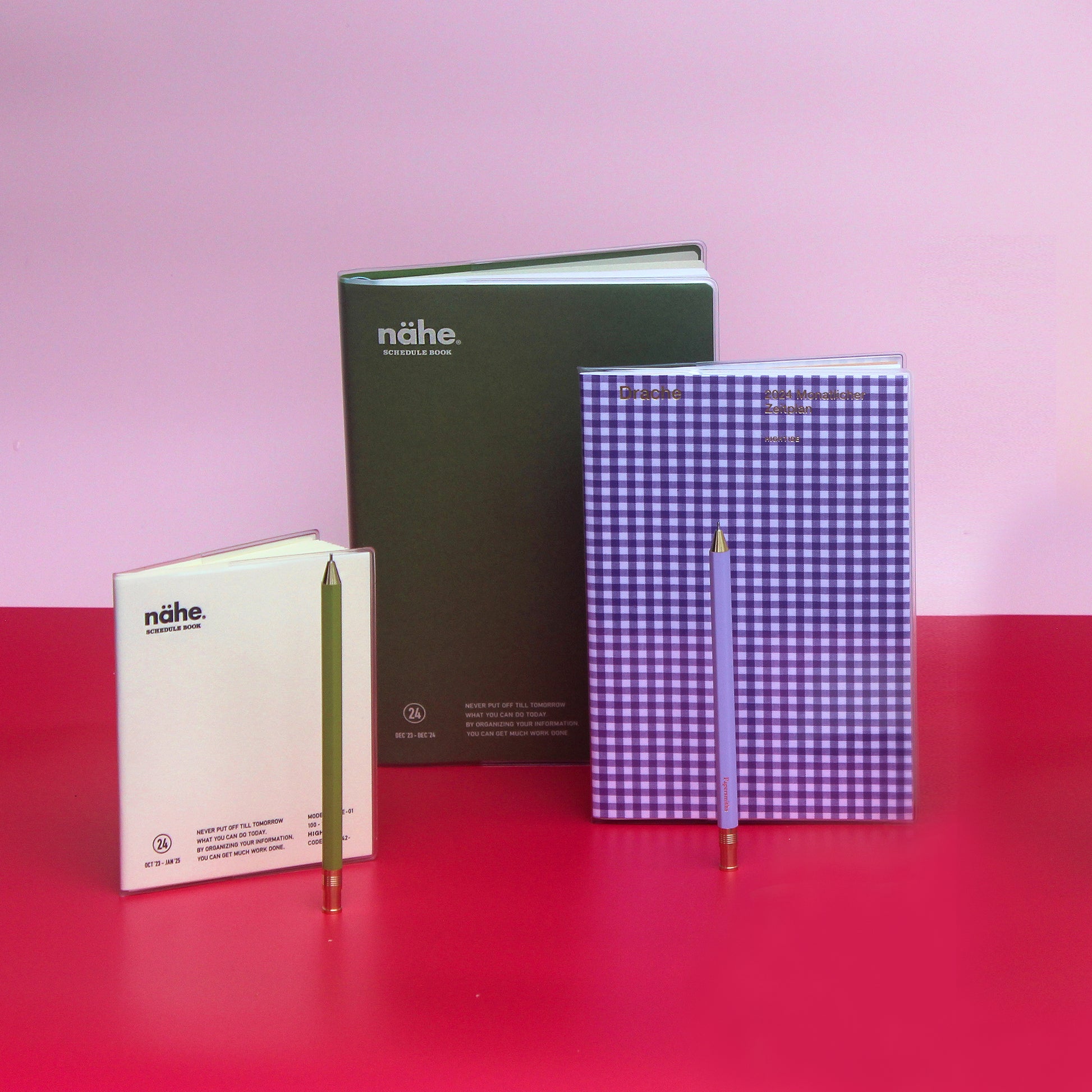 2024 Monthly Diary - Purple Gingham