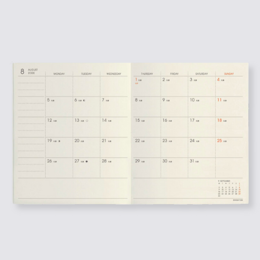 2024 Nahe Pocket Monthly Diary - Blue