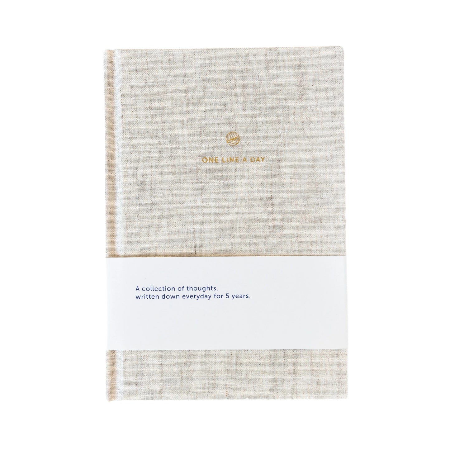 One Line A day linen journal for a collection of thoughts to write down every day for 5 years. 