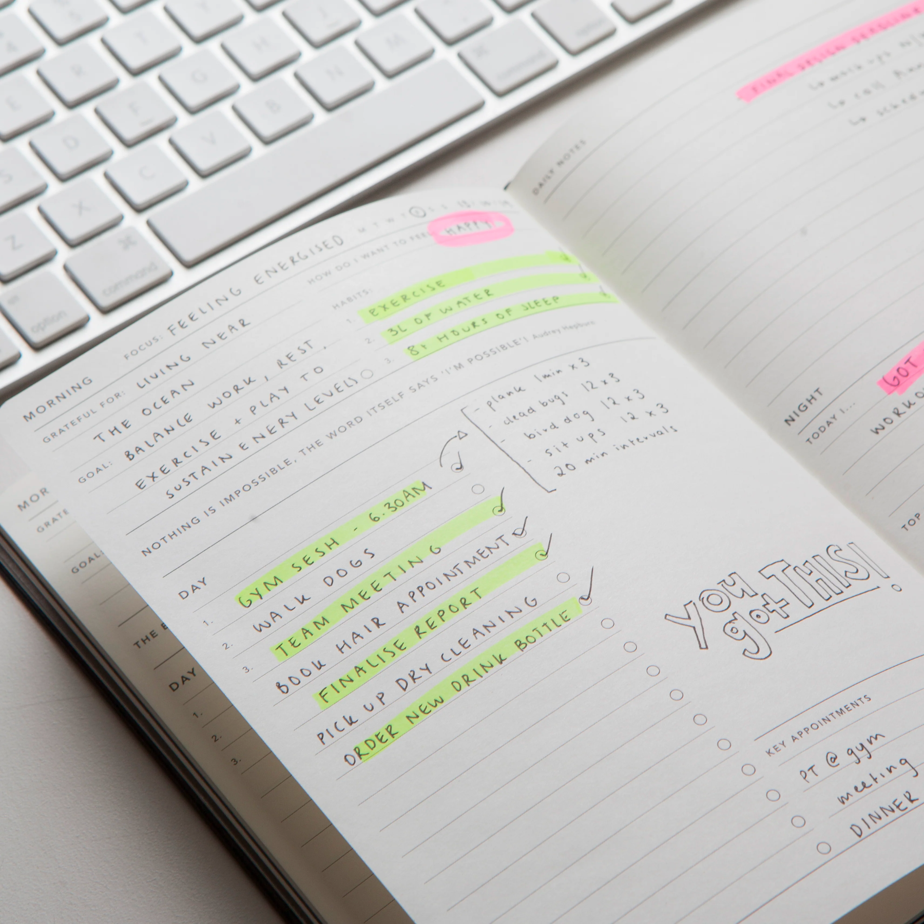 90 Day Progress Journal - Navy