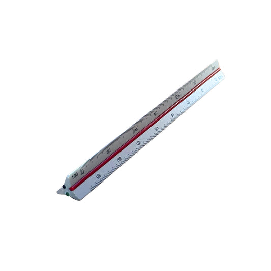 Triangular Scale Ruler - Silver