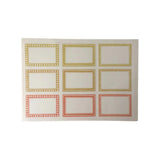 set of 18 yellow rectangular labels for writing