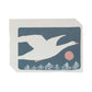 pack of 10 goose flying Christmas scene card