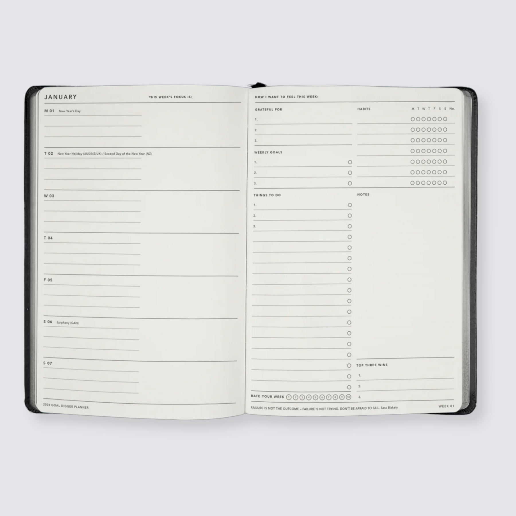2024 Goal Digger Diary - Classic / Sand