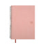 Wiro Bound Notebook in Recycled Linen in Coral