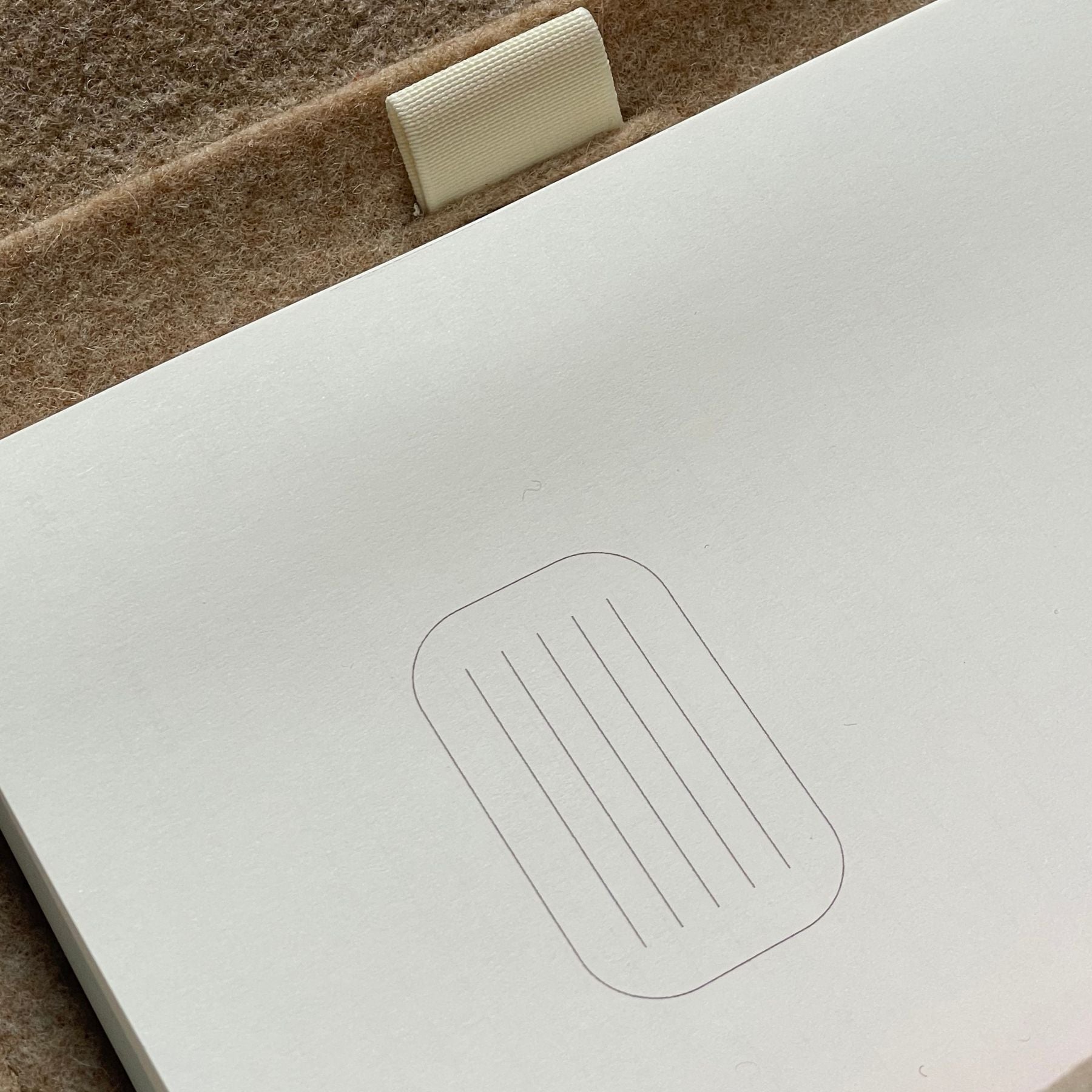 Woolen Notebook Case - Nougat