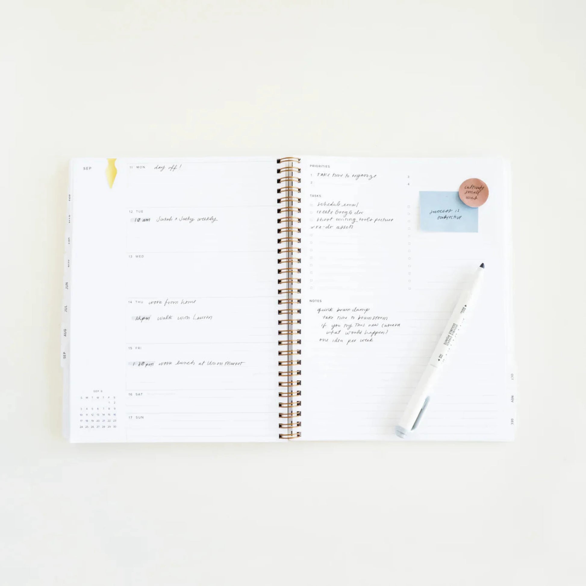 2025 Year Task Planner - Cobalt Yellow