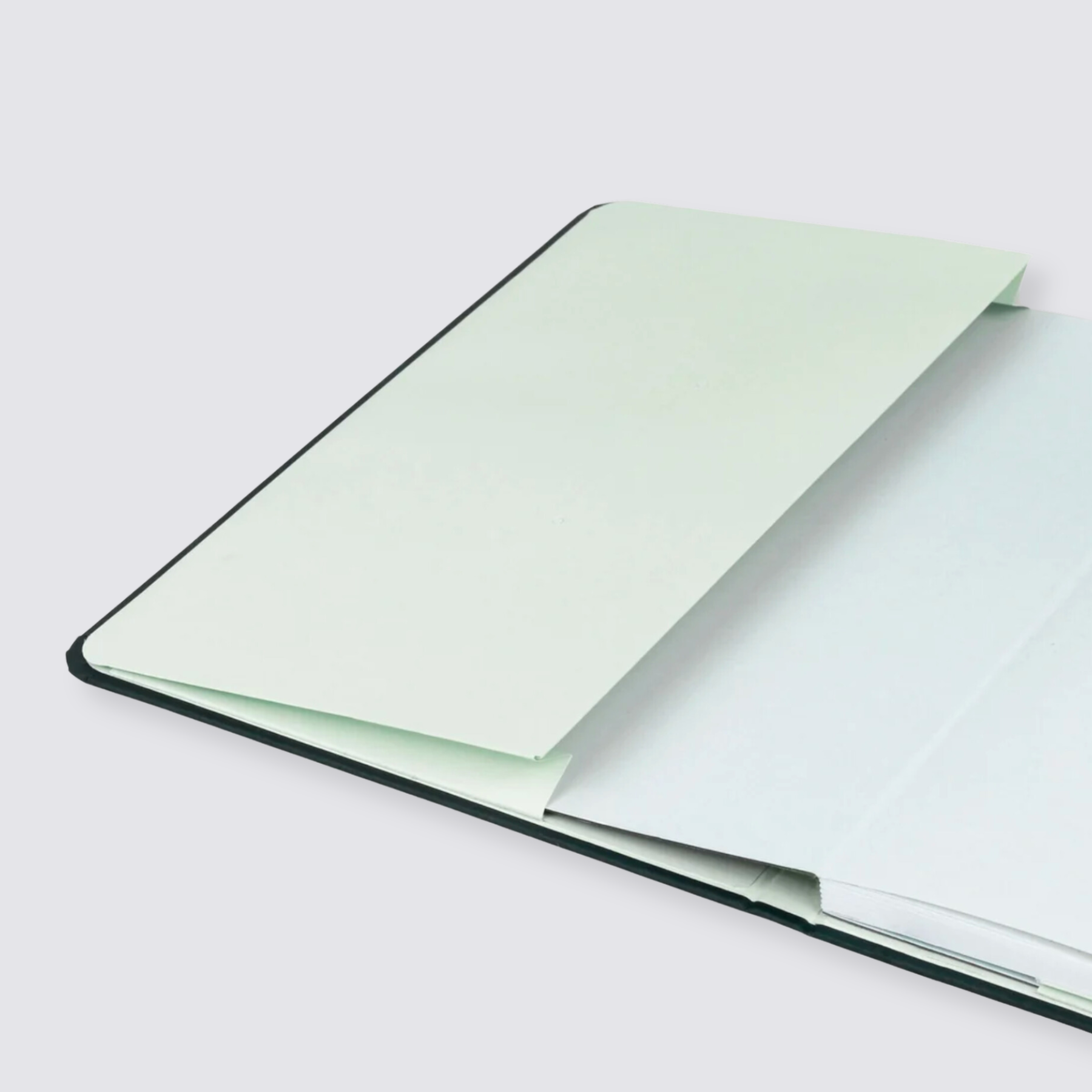 Black Plaid Refillable Mossery Notebook - Plain