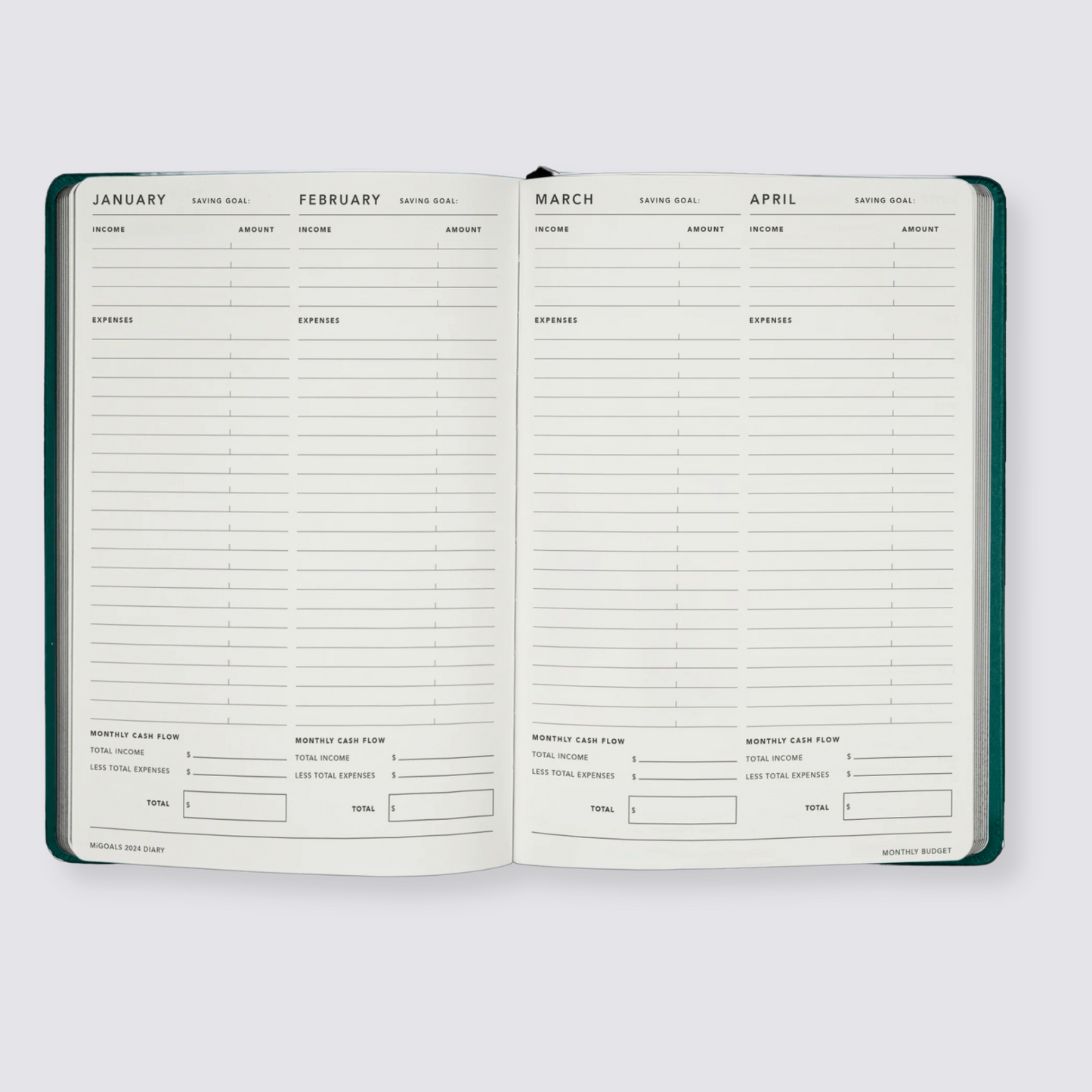 A5 weekly spread diary 2024