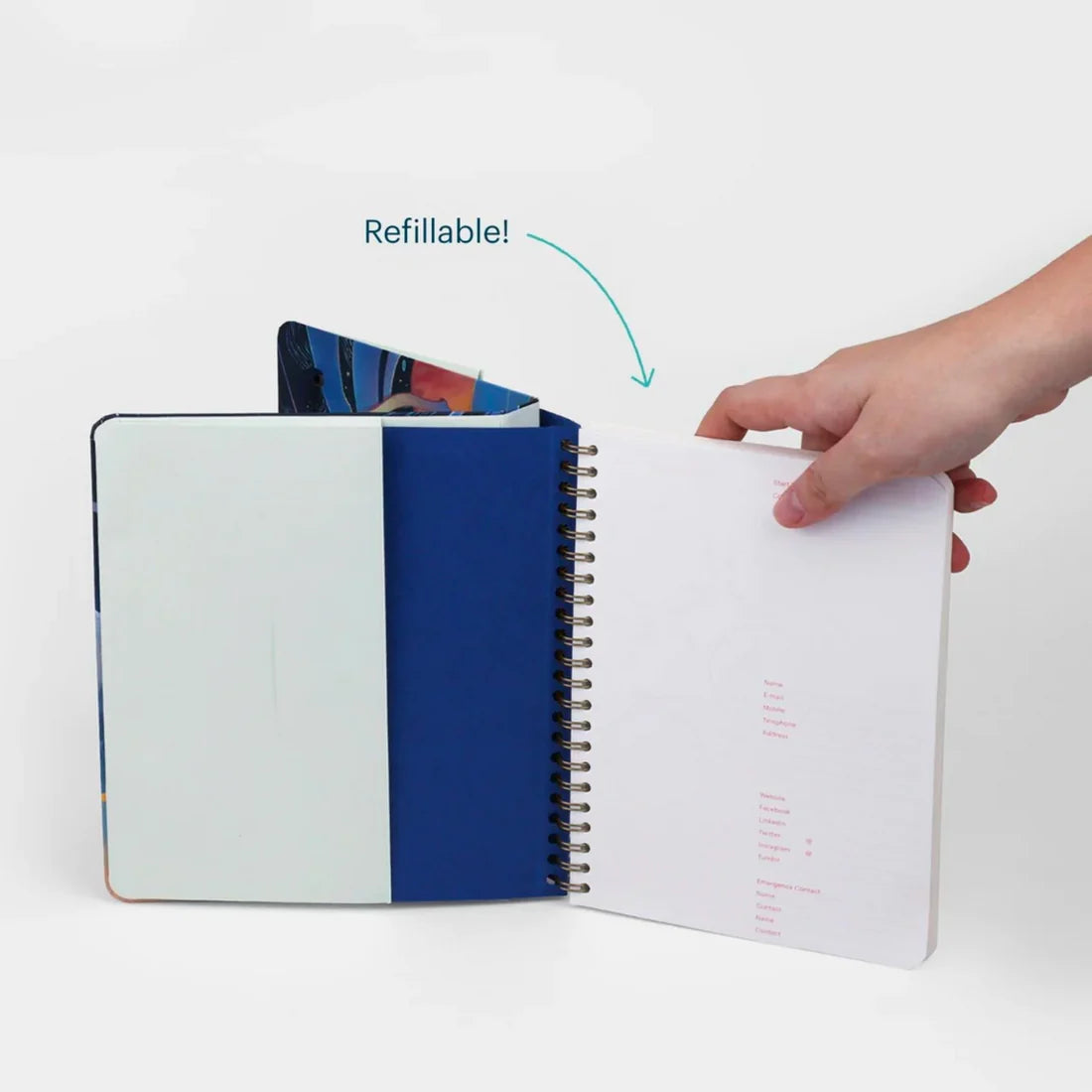 Refillable Wirebound Sketchbook - Pastel Sky