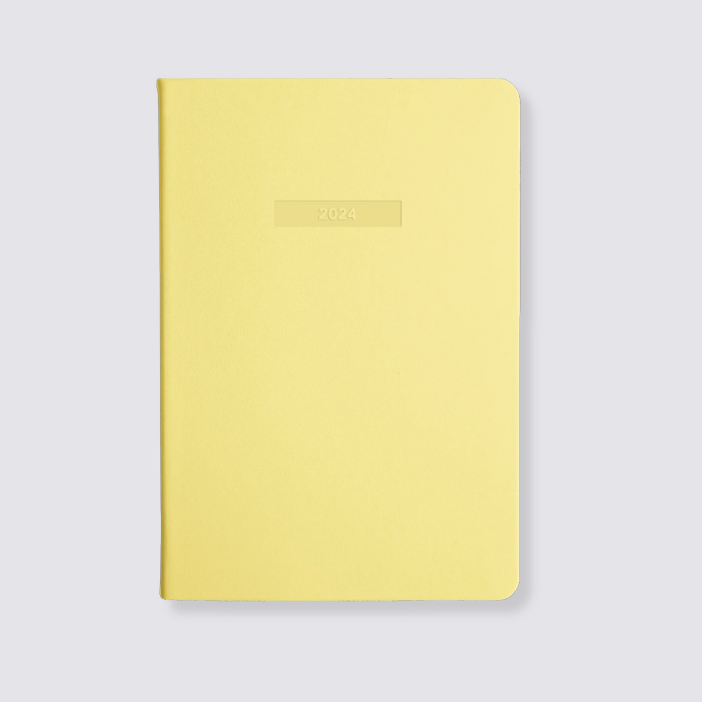 Yellow weekly spread diary 2024 A5