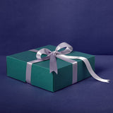 Large Gift Box - Teal with lavender ribbon