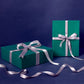 Small Gift Box - Teal with lavender ribbon