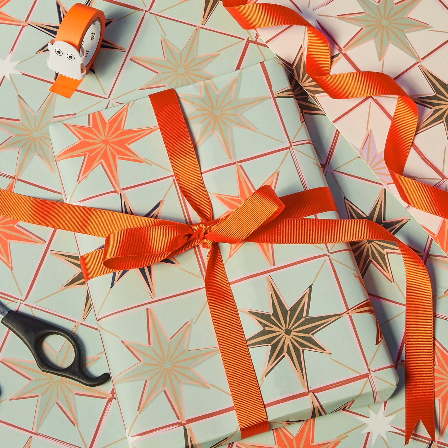 Star Gift Wrap Set / Mint