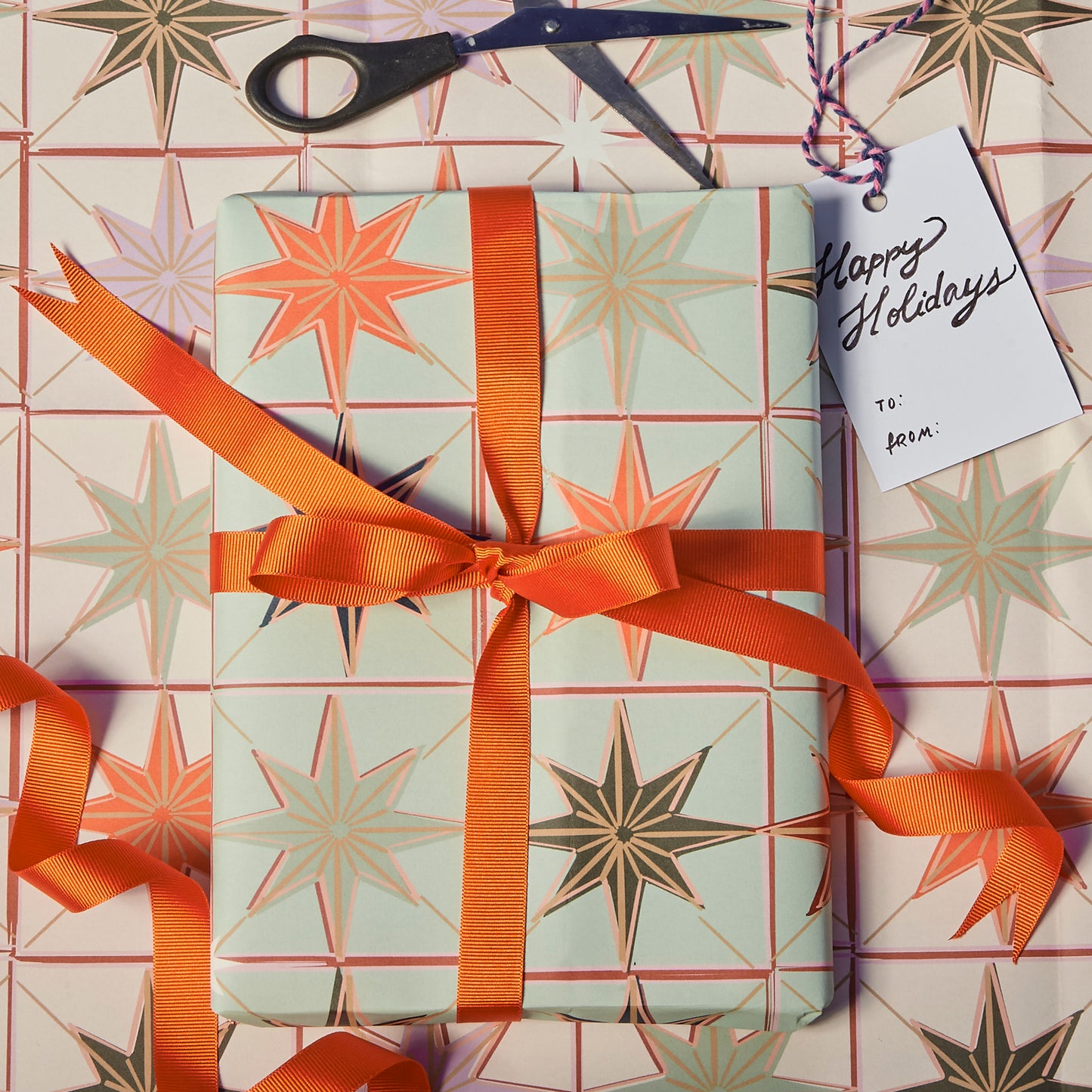Star Gift Wrap Set / Mint