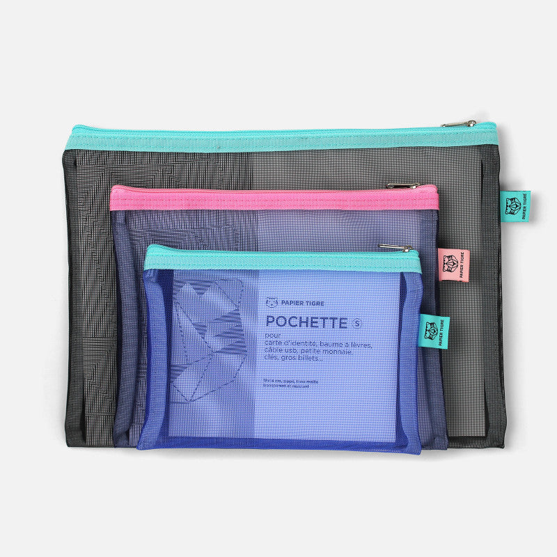 Small Medium Large Mesh Pencil Cases