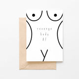 card with body illustration