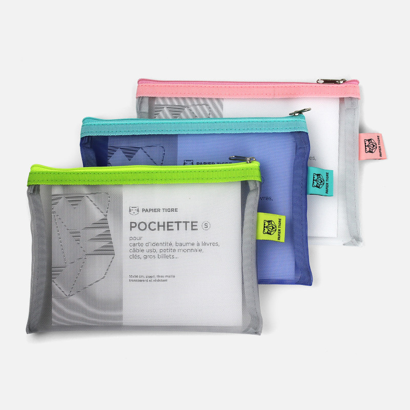 small mesh pencil cases lime aqua pink