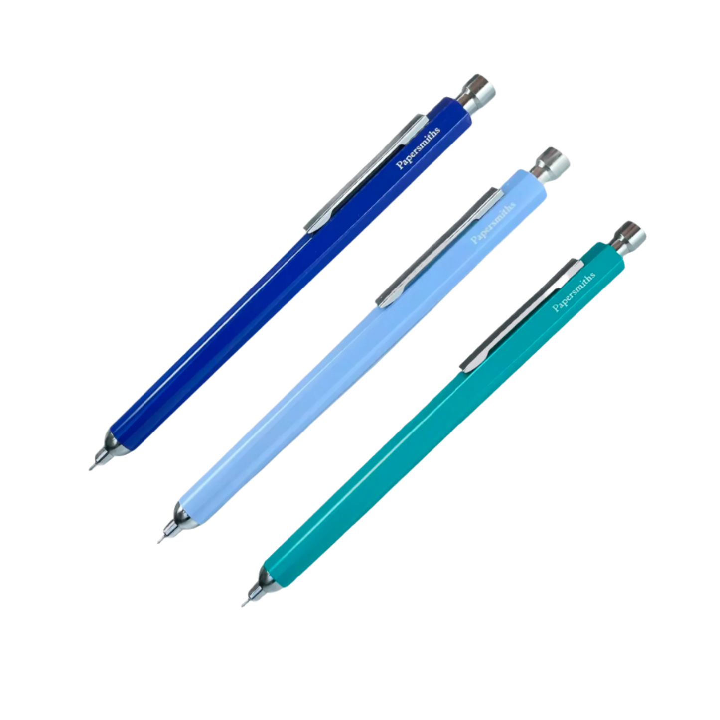 fancy pen set of three in blue