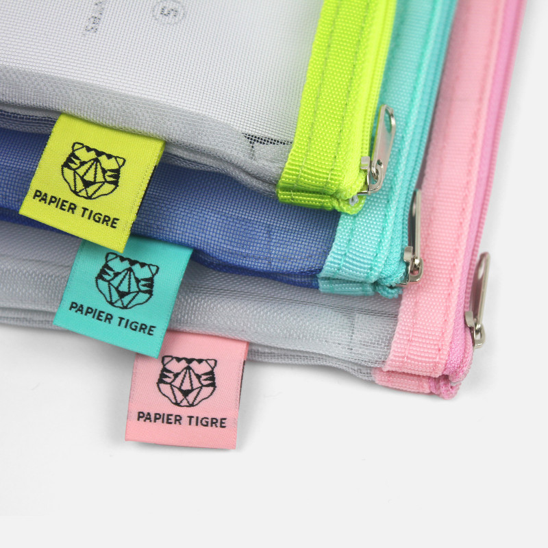 Mesh Pouch Pencil Case Small - Lime