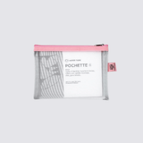mesh pouch pencil case small pink