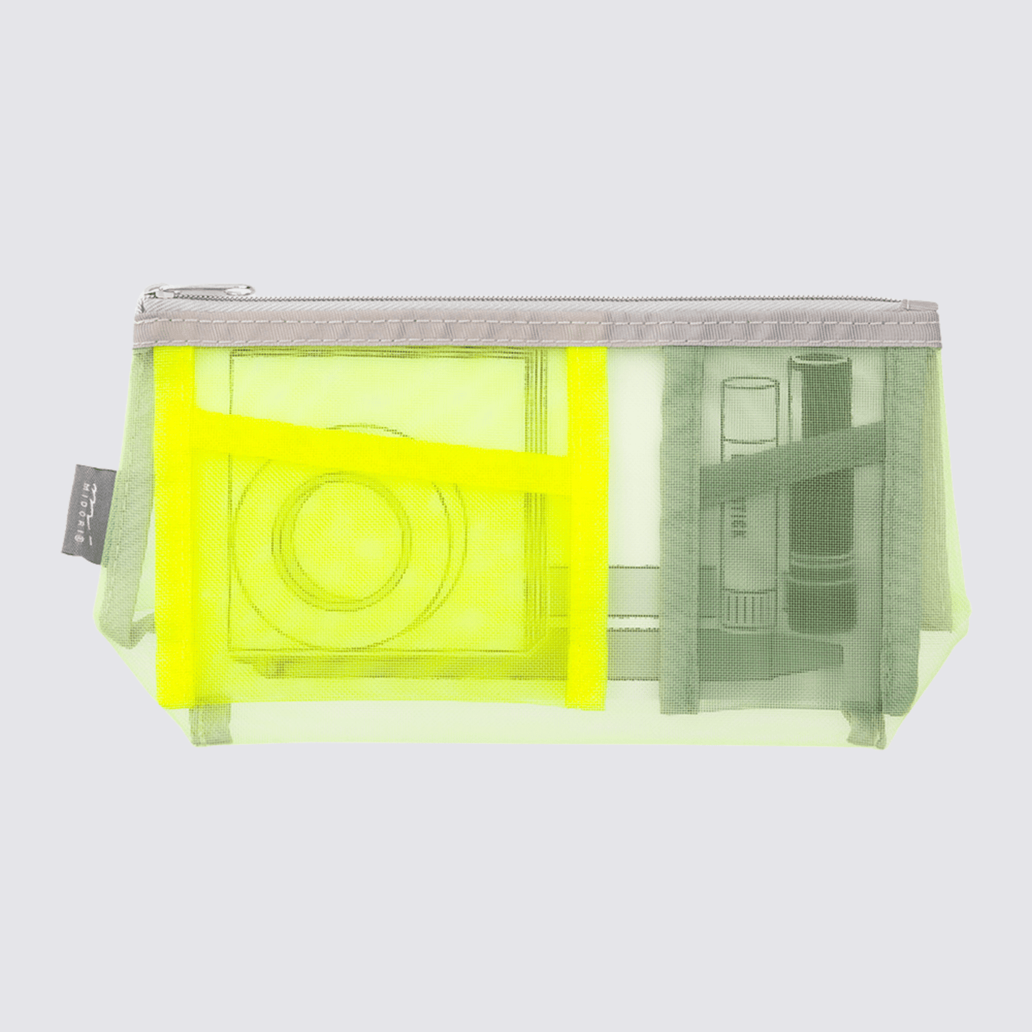 Mesh Pencil Case Neon Yellow