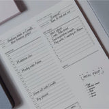 daily planning notepad