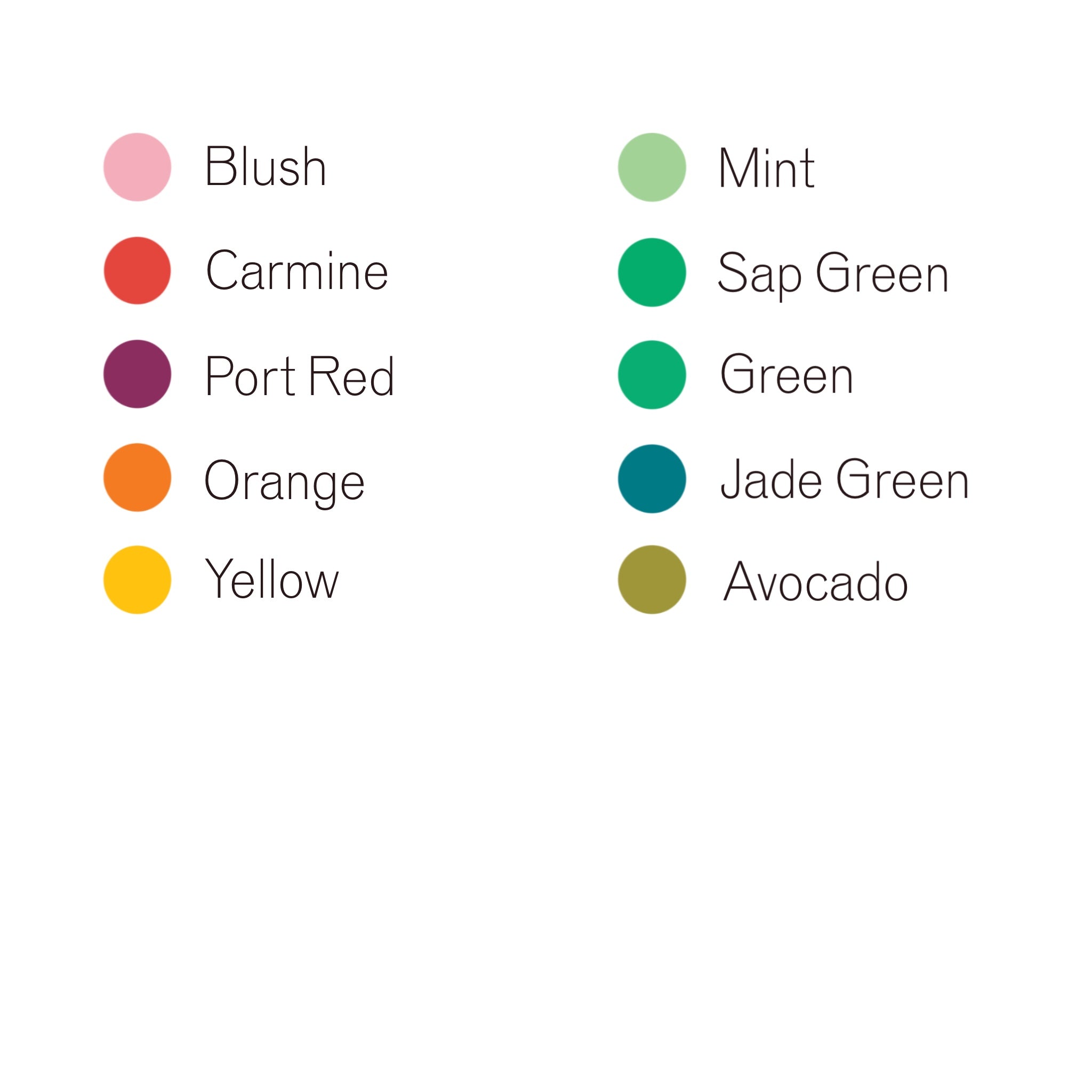 Brush Pen COlours